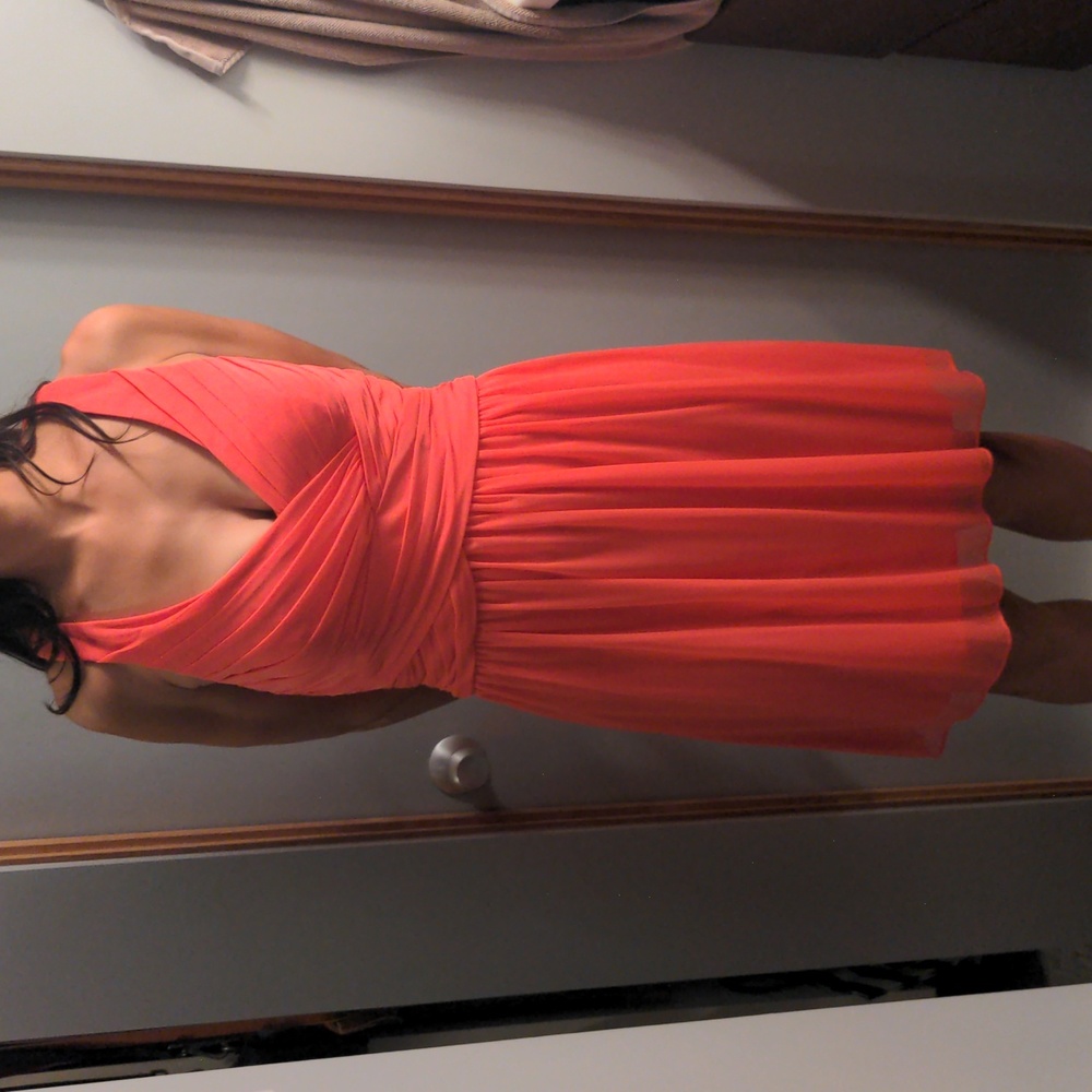 Pink David's Bridal bridesmaid/formal/prom dress